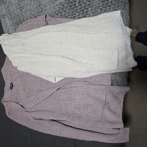 Wild Fable Pink and Cream Knit Cardigans